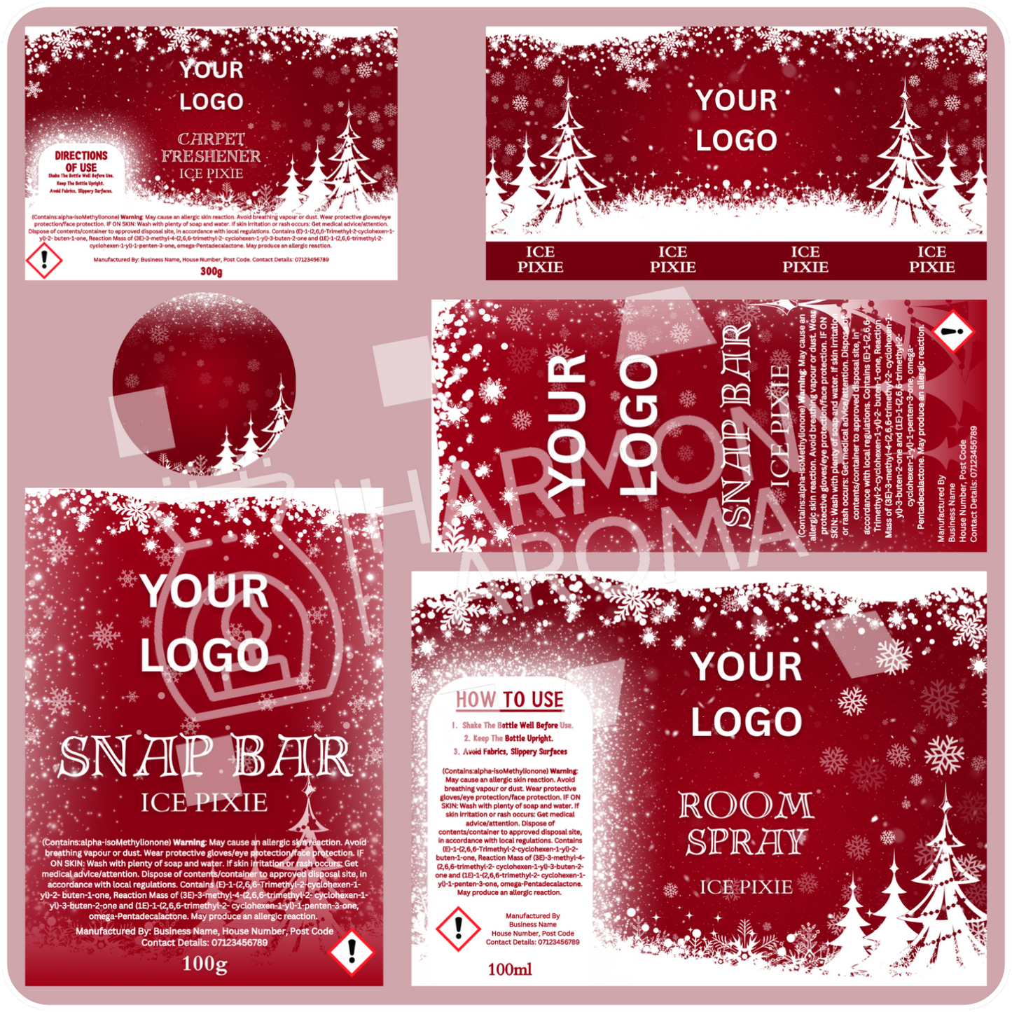 Christmas Set 2 - Red - Canva Template Collection