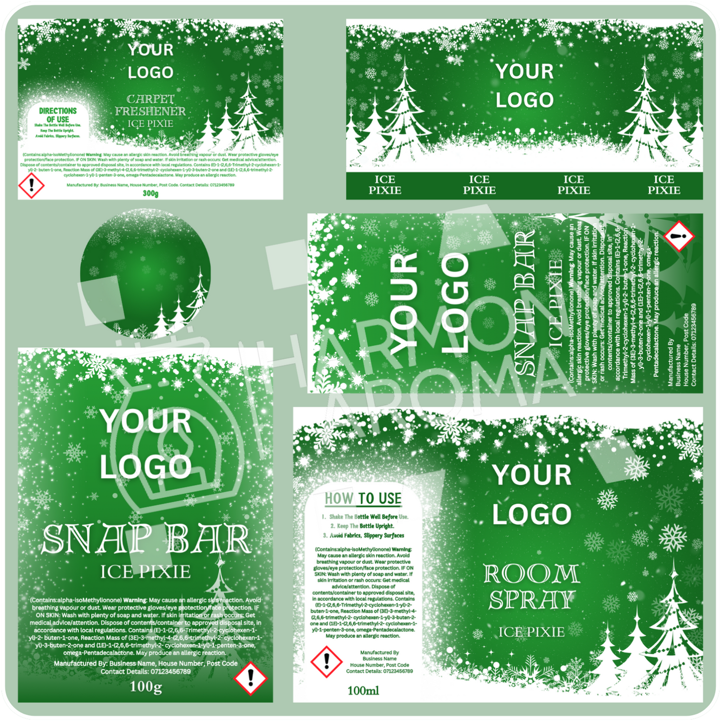 Christmas Set 2 - Green - Canva Template Collection