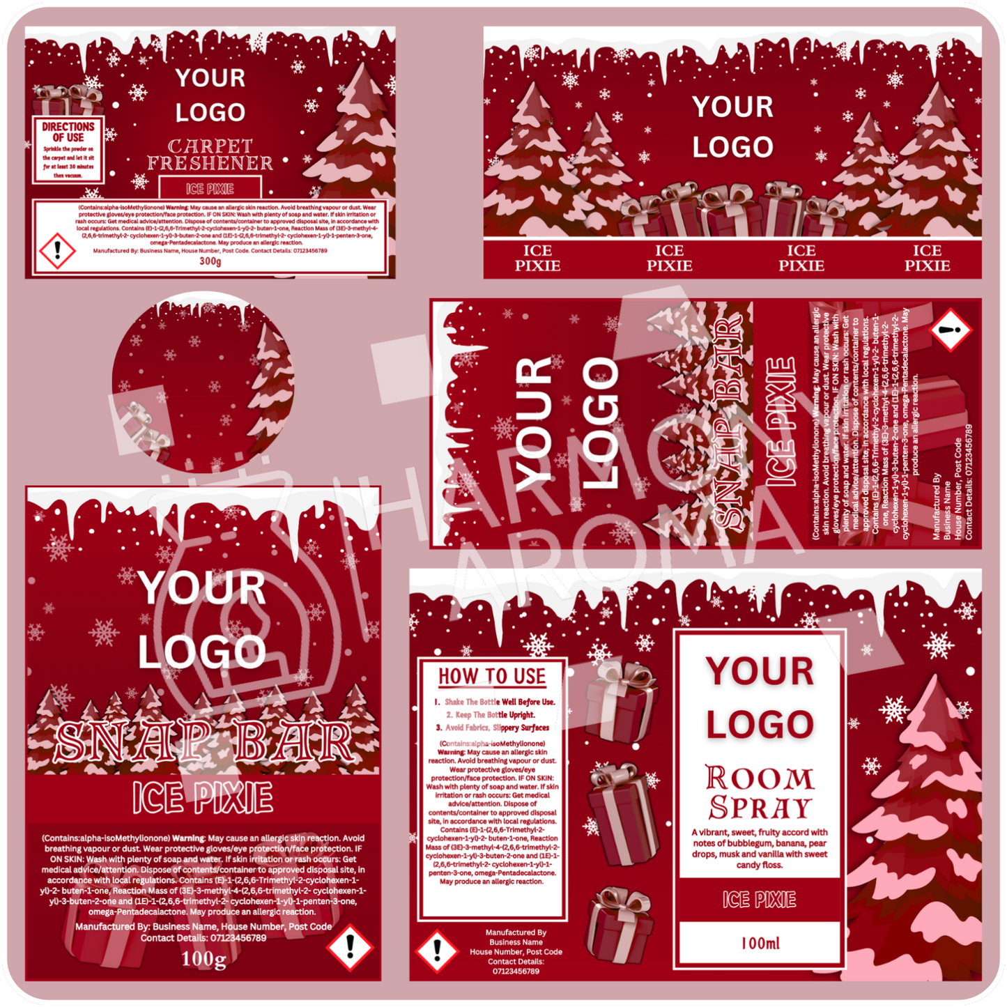 Christmas Set 1 - Red - Canva Template Collection