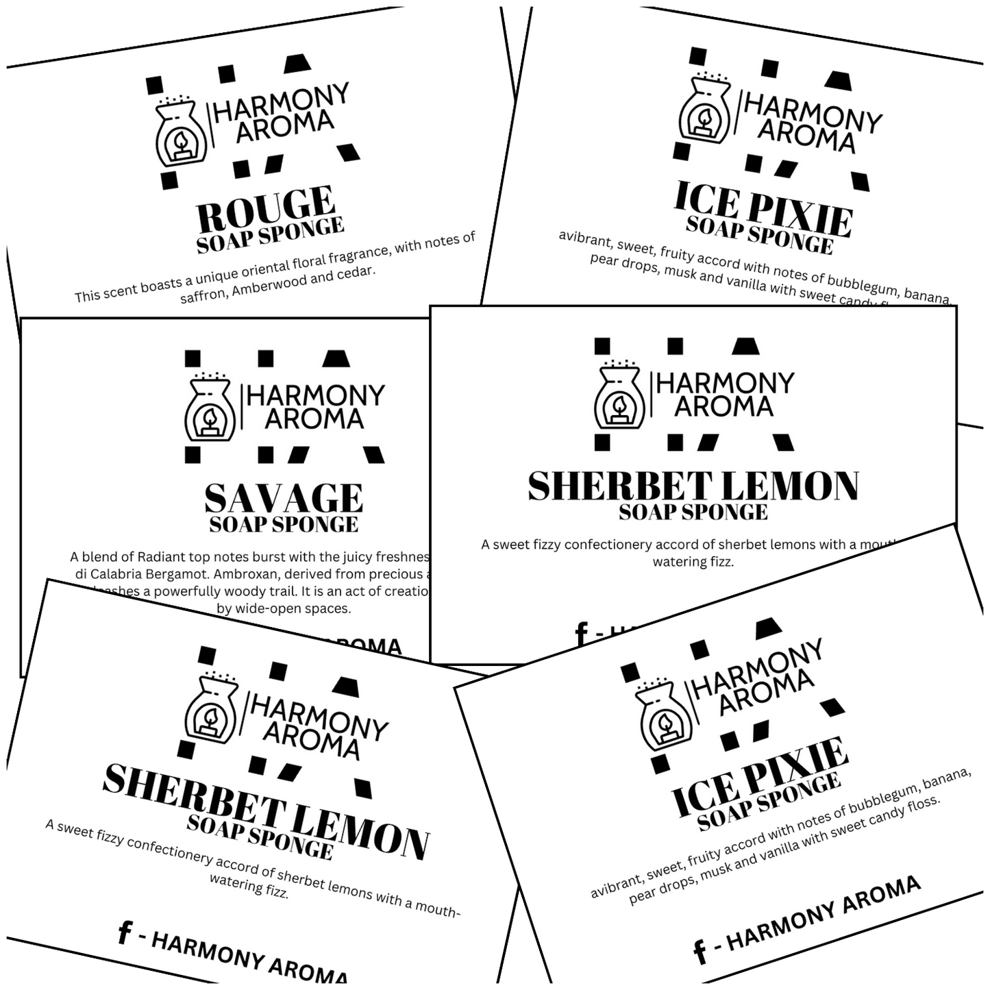 Soap Sponge Front Labels - PDF [Print Your Self]