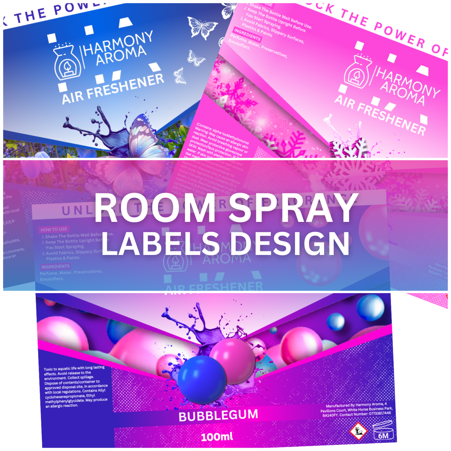 Room Spray Label Design