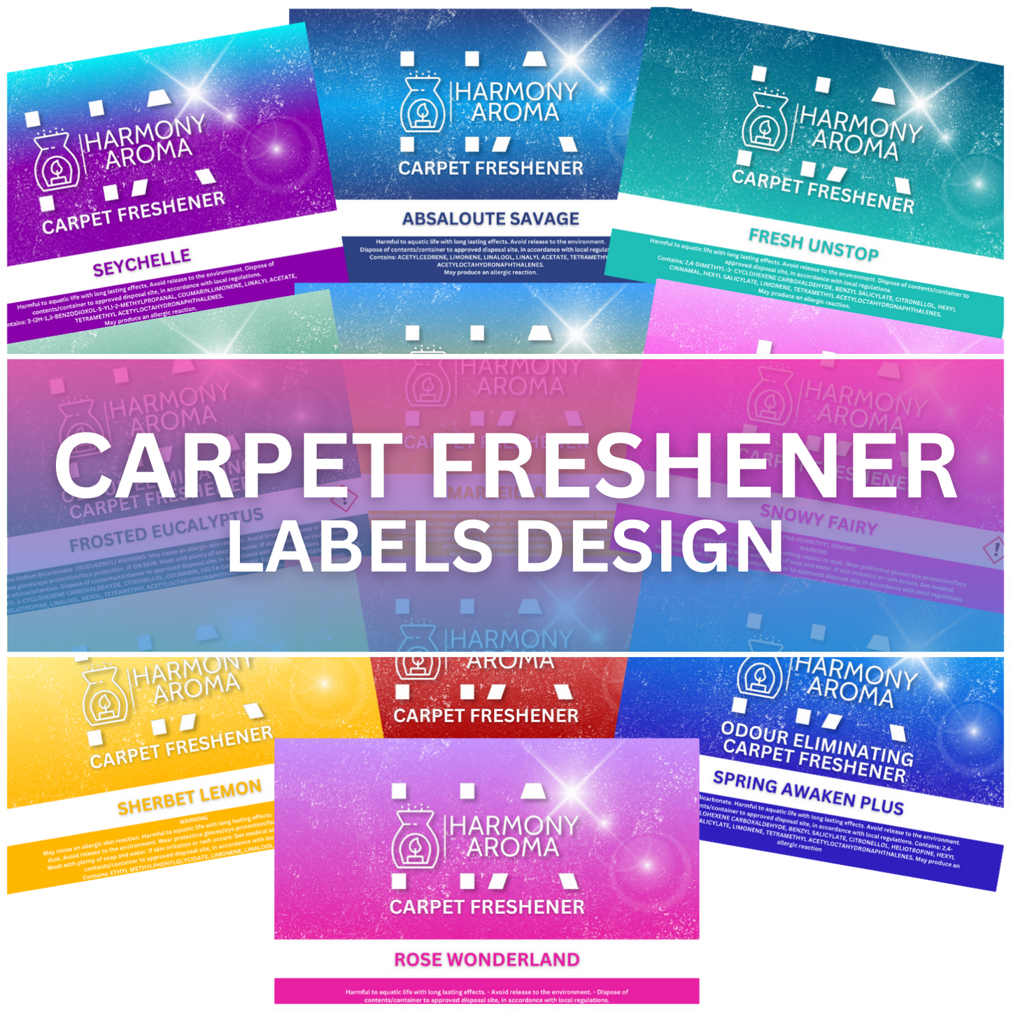 Carpet Freshener Label Design