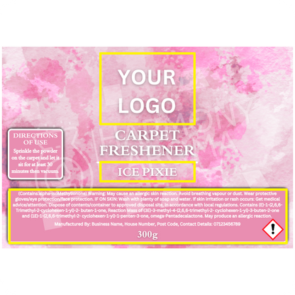 Carpet Freshener Shaker Bottle Labels - Water Colour - Editable Canva Template