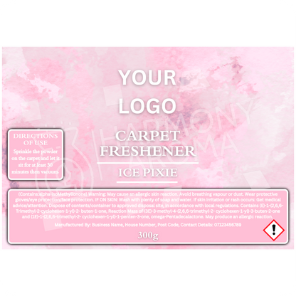 Carpet Freshener Shaker Bottle Labels - Water Colour - Editable Canva Template