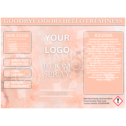 Room Spray Labels - Water Colour - Editable Canva Template