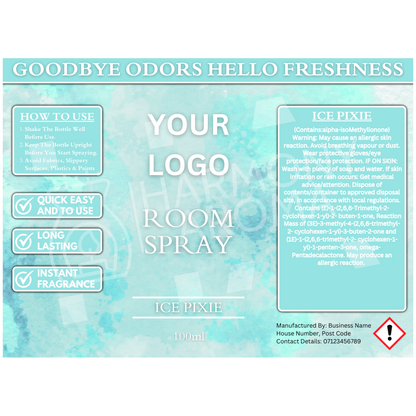 Room Spray Labels - Water Colour - Editable Canva Template